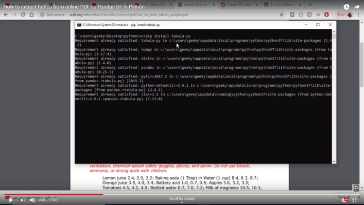 Tabula Py 2019.12월 2주 – Python으로 PDF 테이블 추출하기 – 주간 IT